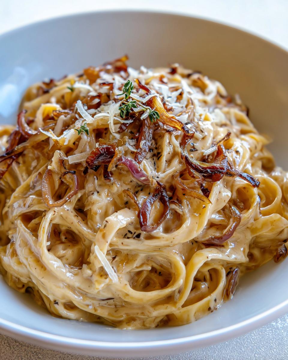 Wunderbare Cremige French Onion Pasta in 40 Min
