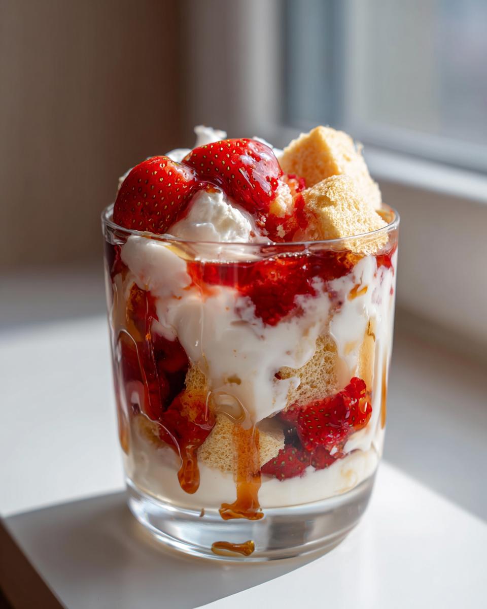 Blitzschnelles Erdbeer Dessert im Glas 15 Min