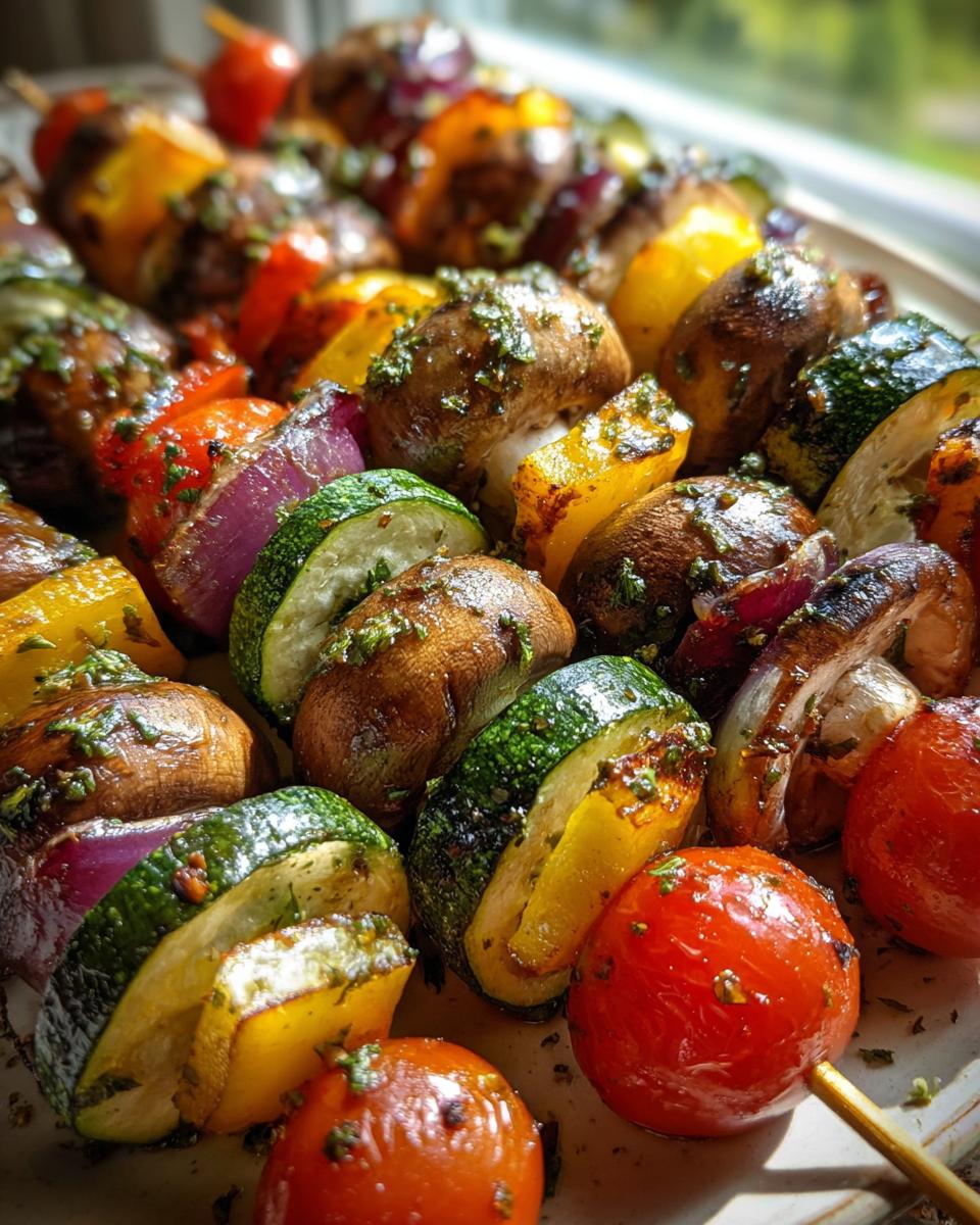 15 Min Gegrillte Gemüsespieße: köstlich