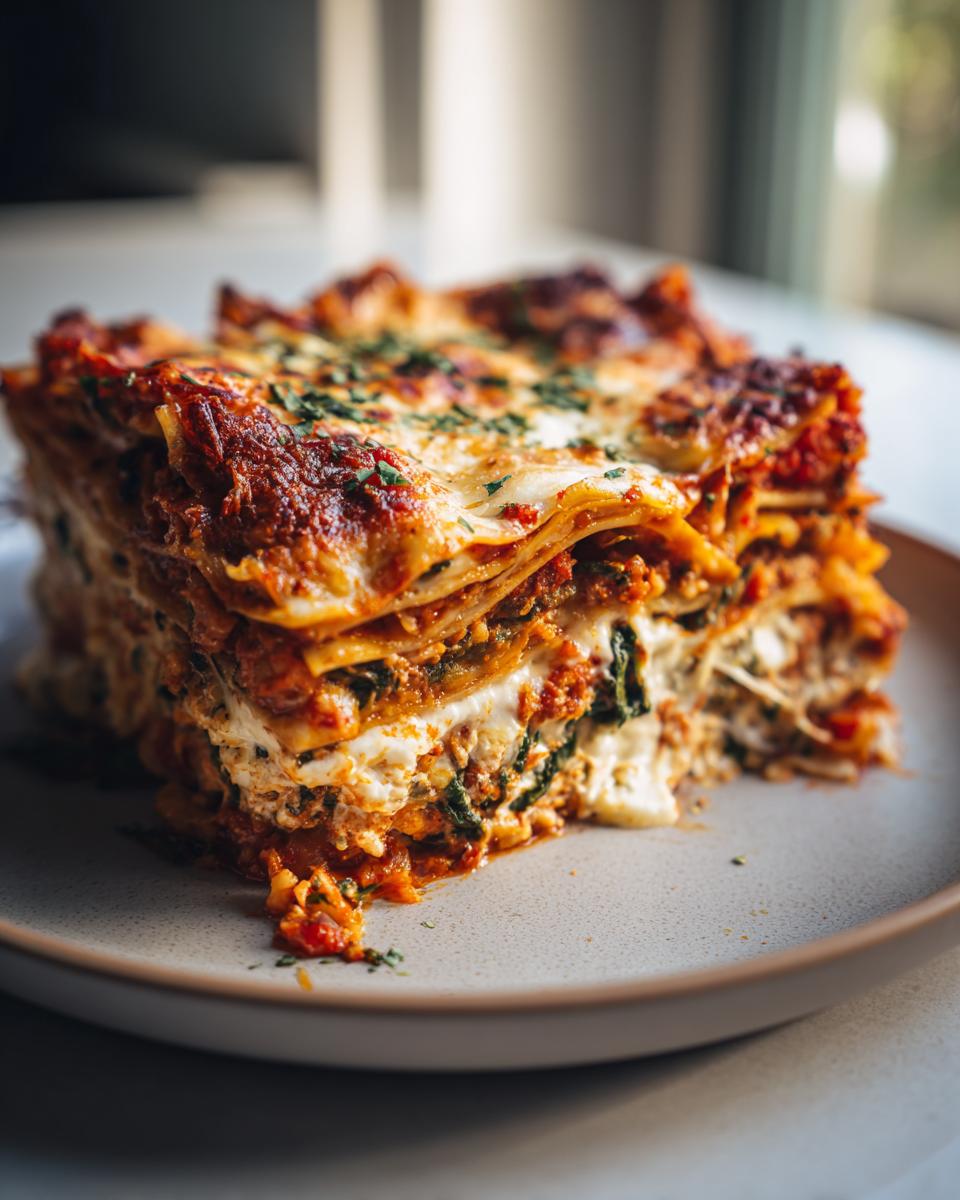 Herzhafte Gemüse Lasagne mit Spinat: 30 Min