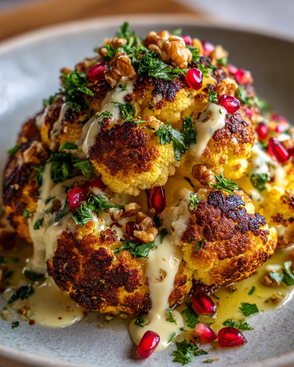 Fantastisch: Gerösteter Blumenkohl mit Tahini-Sauce (45 Min)