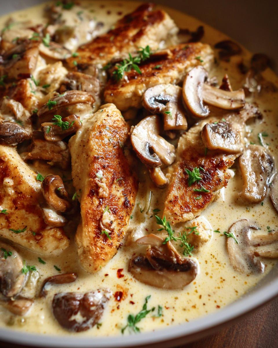 Blitzschnelle Hähnchen Pilz Pfanne Low Carb in 30 Min