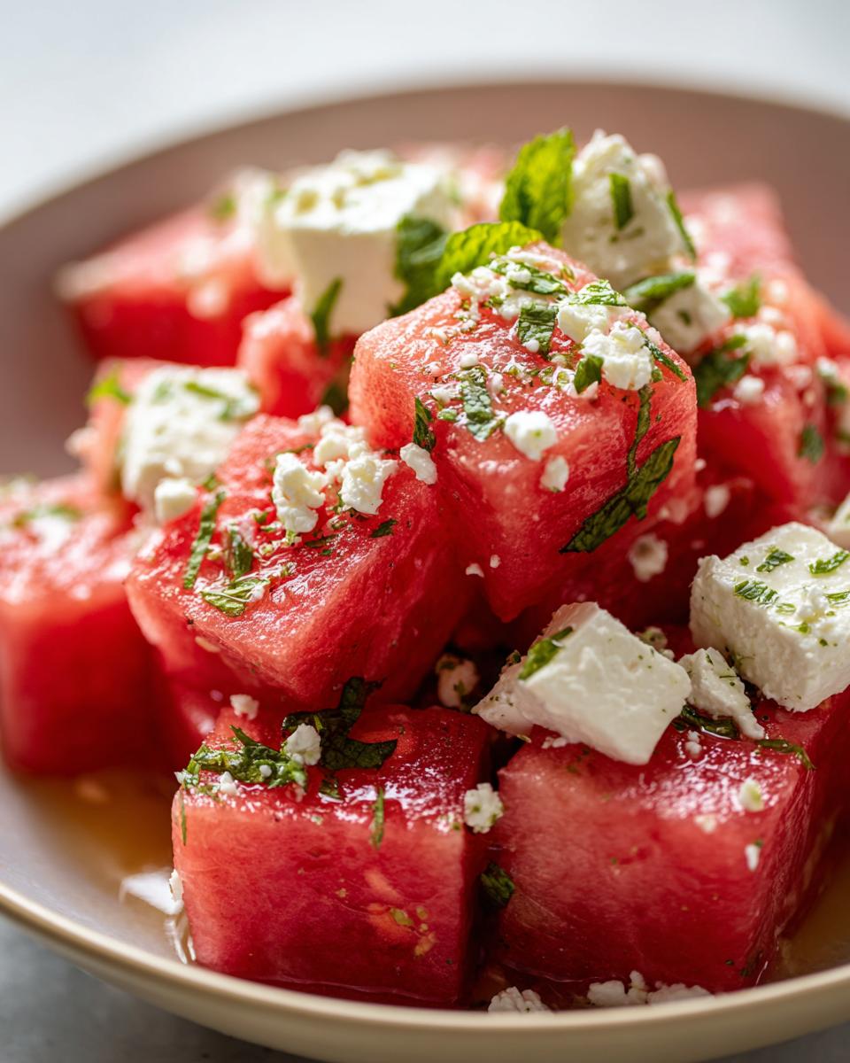 15 Min Melonensalat mit Feta: Erfrischend Gut