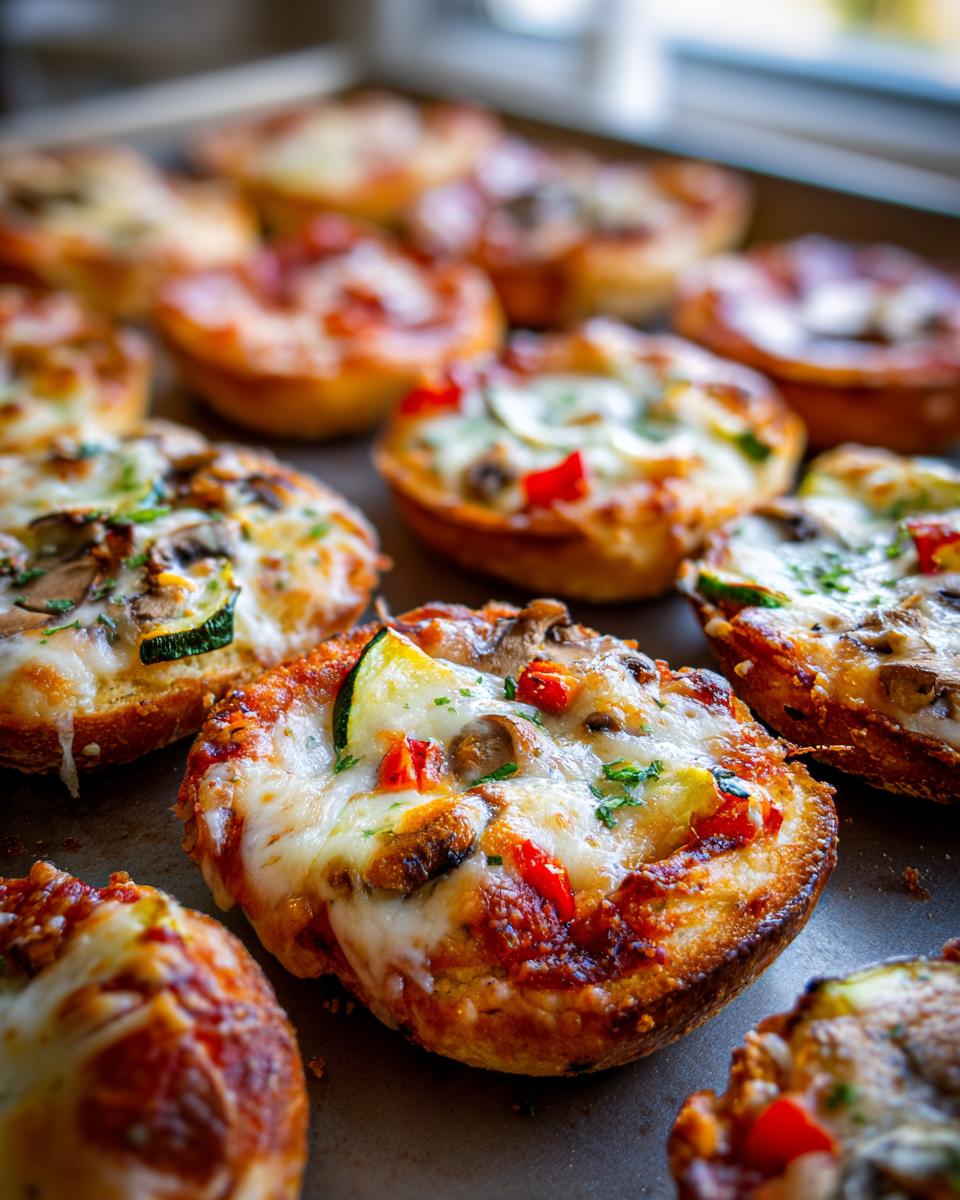 Blitzschnelle Mini Pizzen vom Blech in 15 Min