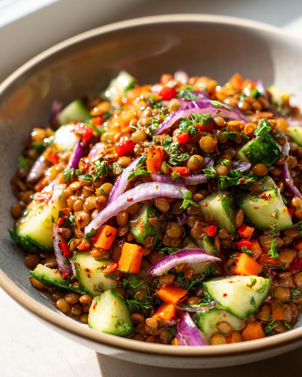 Schneller Linsensalat: 20 Min proteinreich