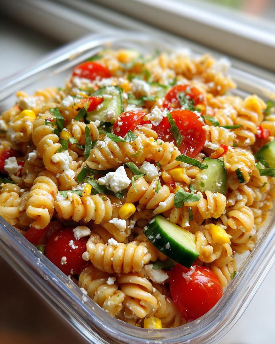 Genialer Pasta Salat Meal Prep in 30 Min