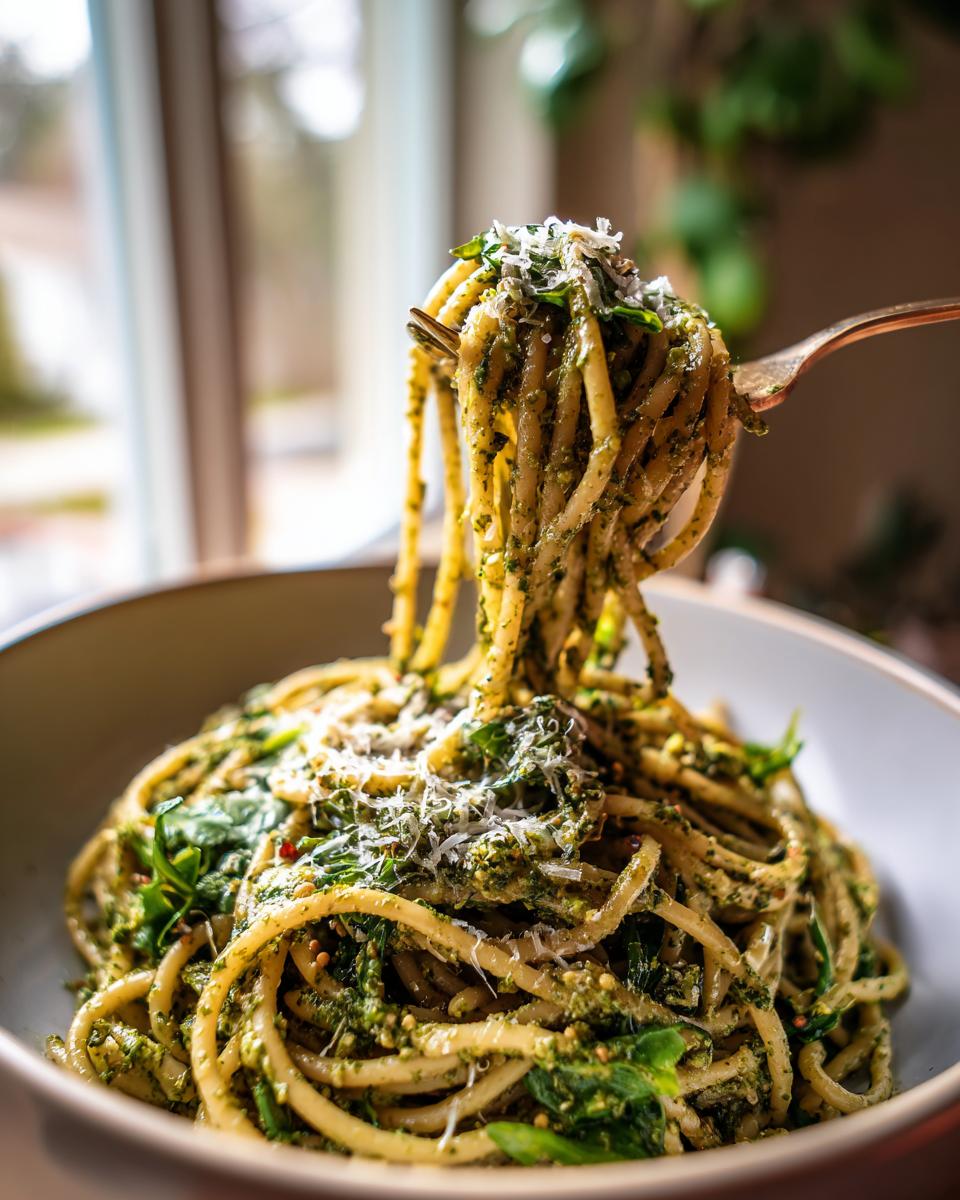 Schnelle Pistazien Pesto Pasta in 20 Min