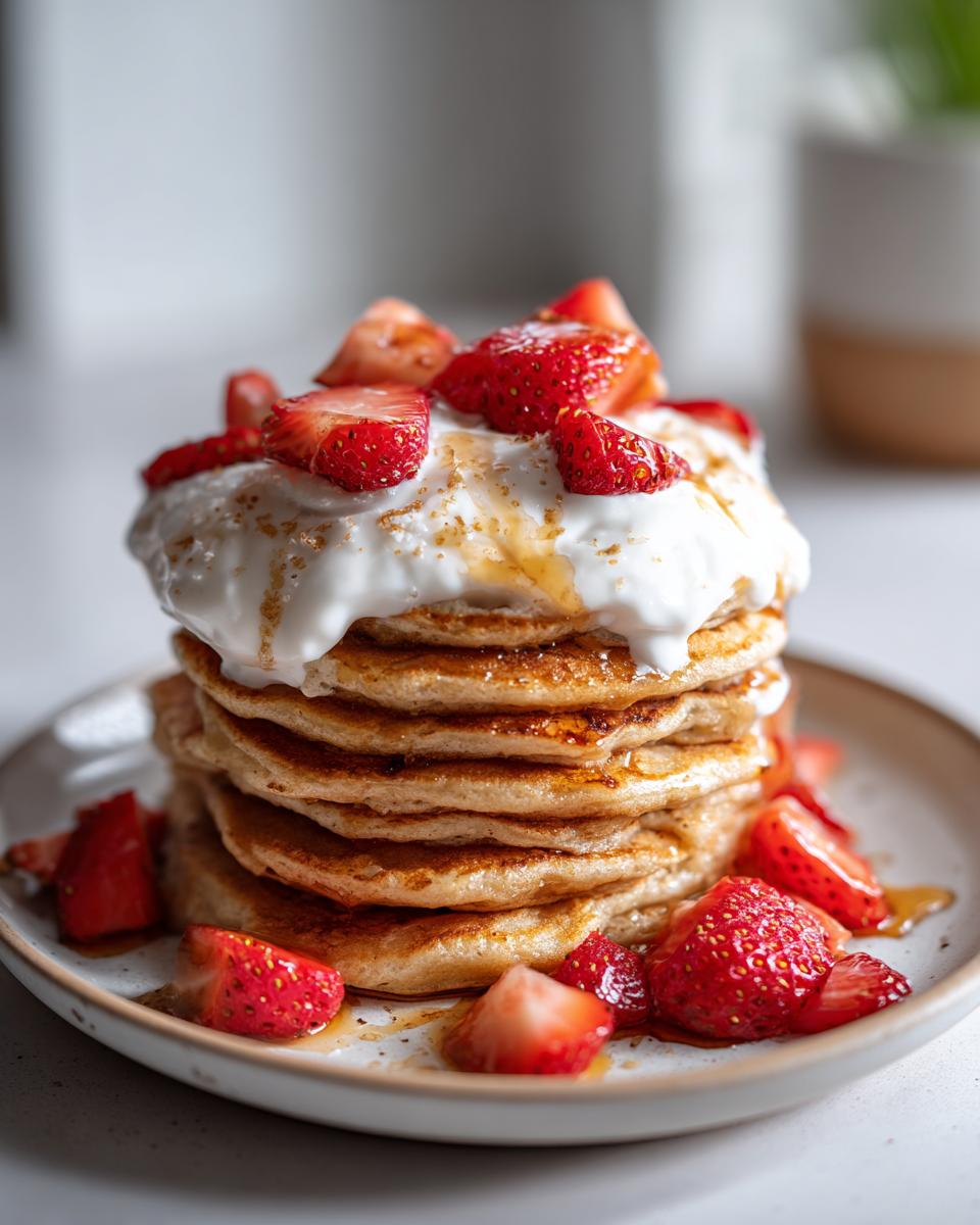 Protein Pancakes mit Erdbeeren: 20 Min. Genuss