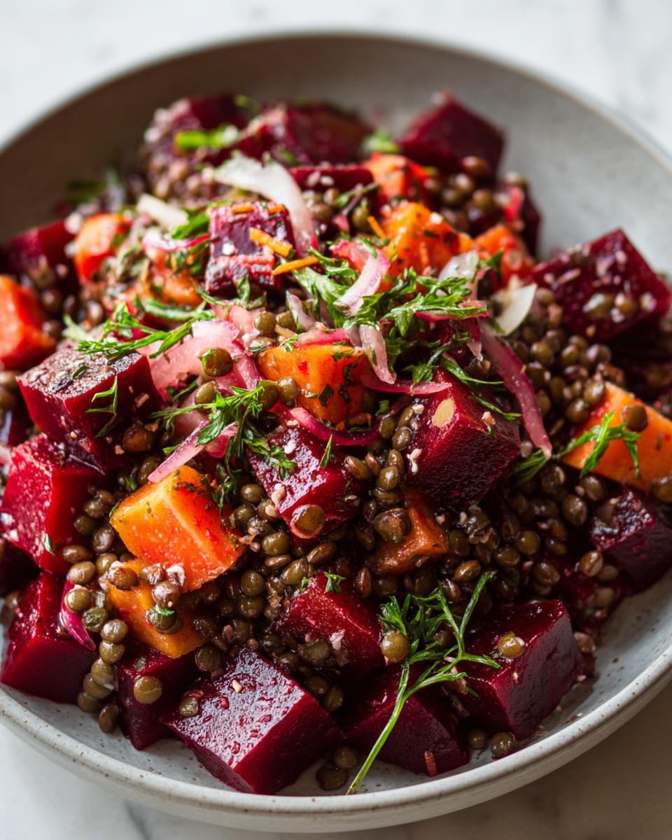 Rote Bete Linsen Salat: Köstlich in 25 Min