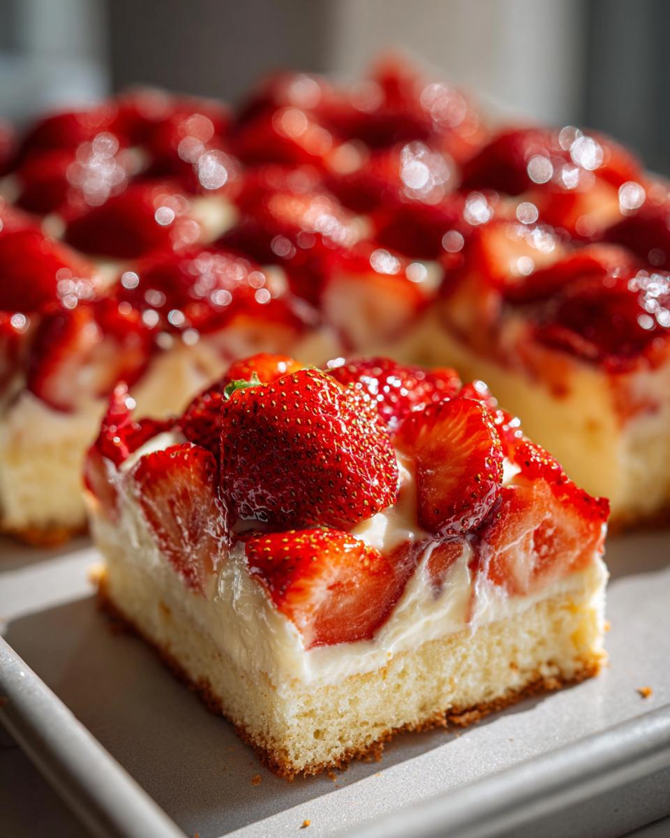 Blitzschneller Erdbeerkuchen Blech in 30 Min