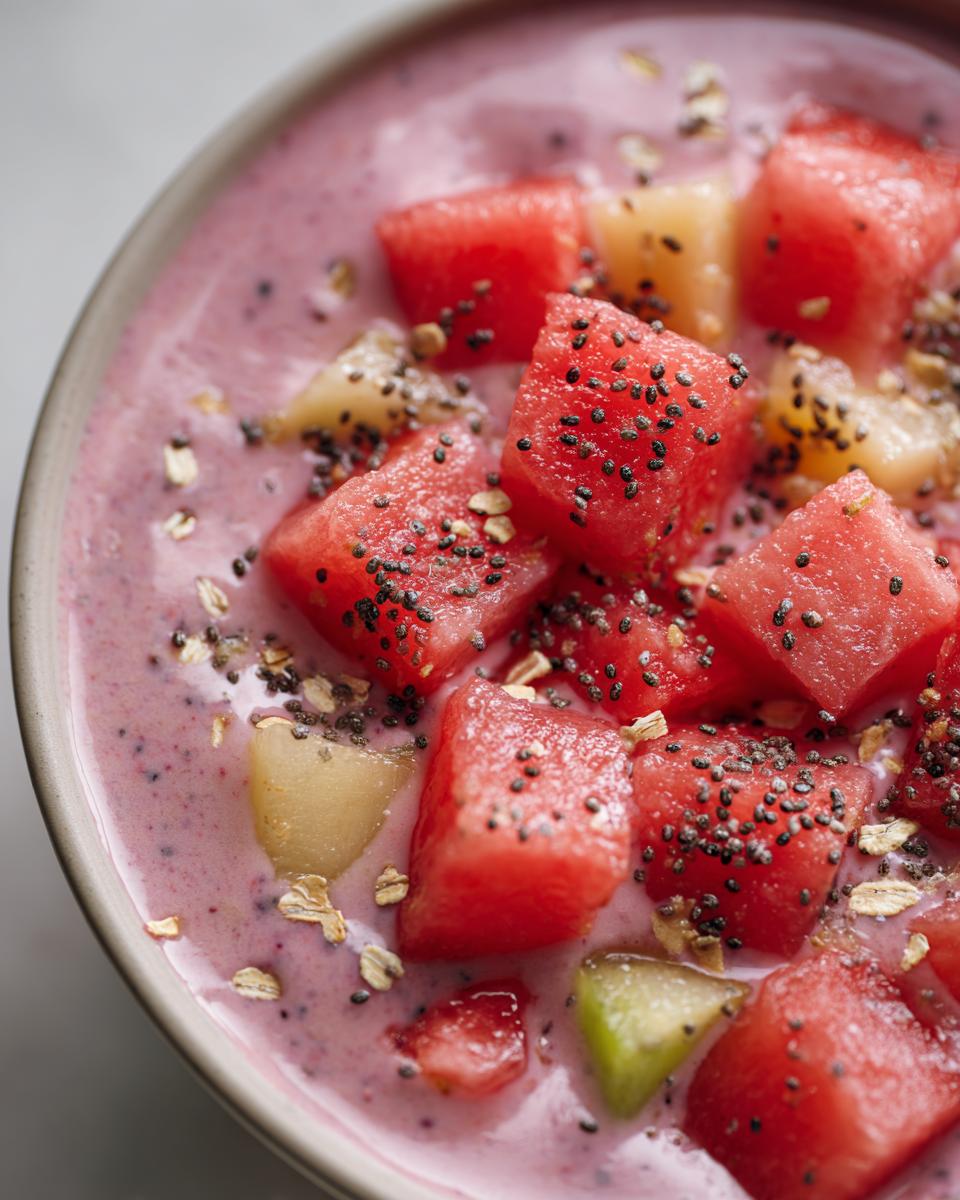 Schnelle Smoothie Bowl Wassermelone in 10 Min