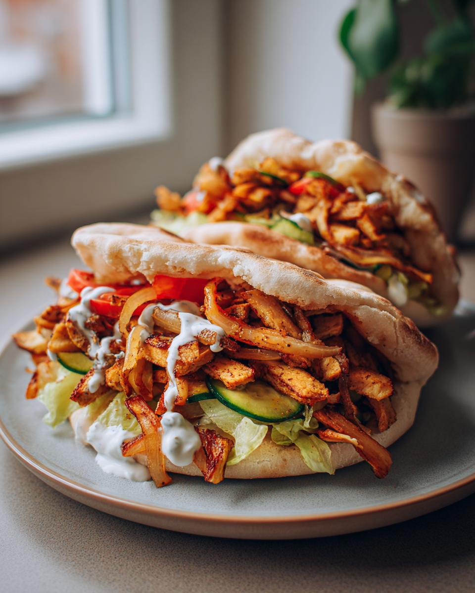 Schneller Veganer Tofu Döner Pfanne in 25 Min