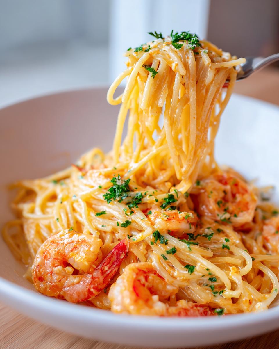 Cremige Spaghetti mit Garnelen – 25 Min. Genuss