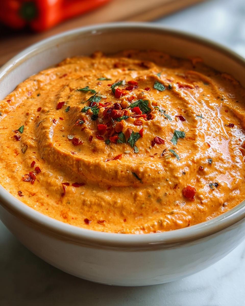 Blitzschneller Cremiger Paprika-Frischkäse-Dip (30 Min)