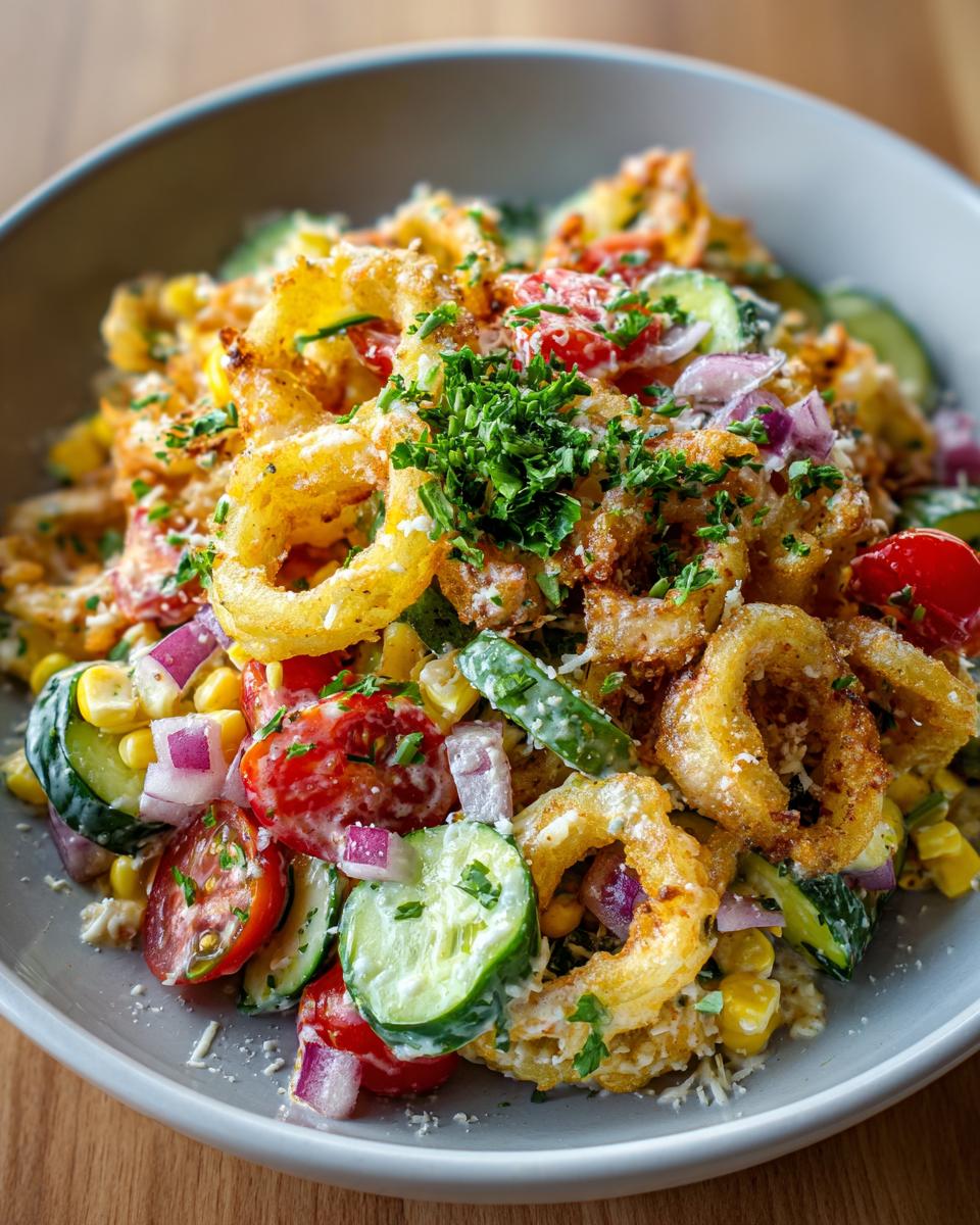 Schneller Curly Fries Salat: 7 Zutaten