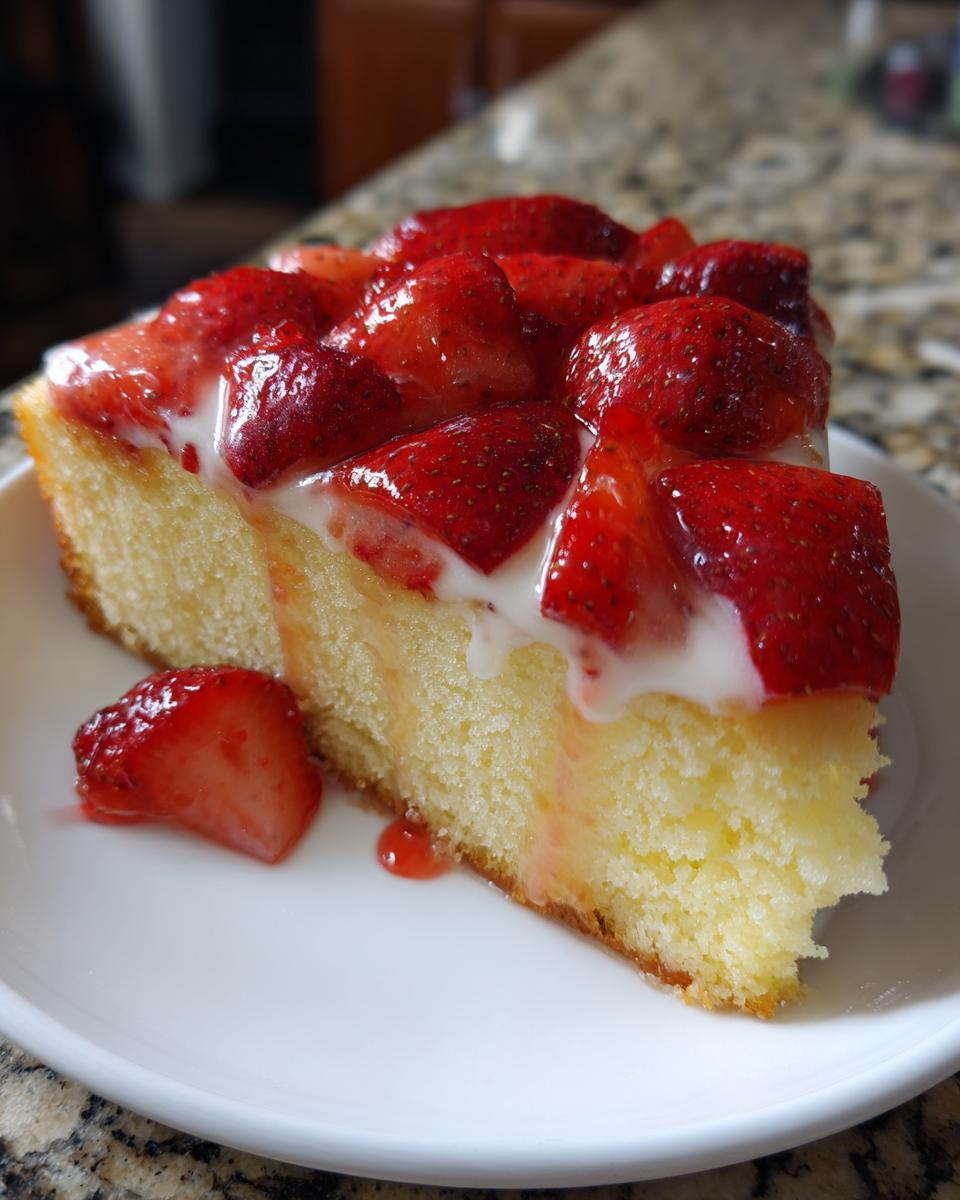 Leckerer Erdbeerkuchen mit Pudding in 30 Min
