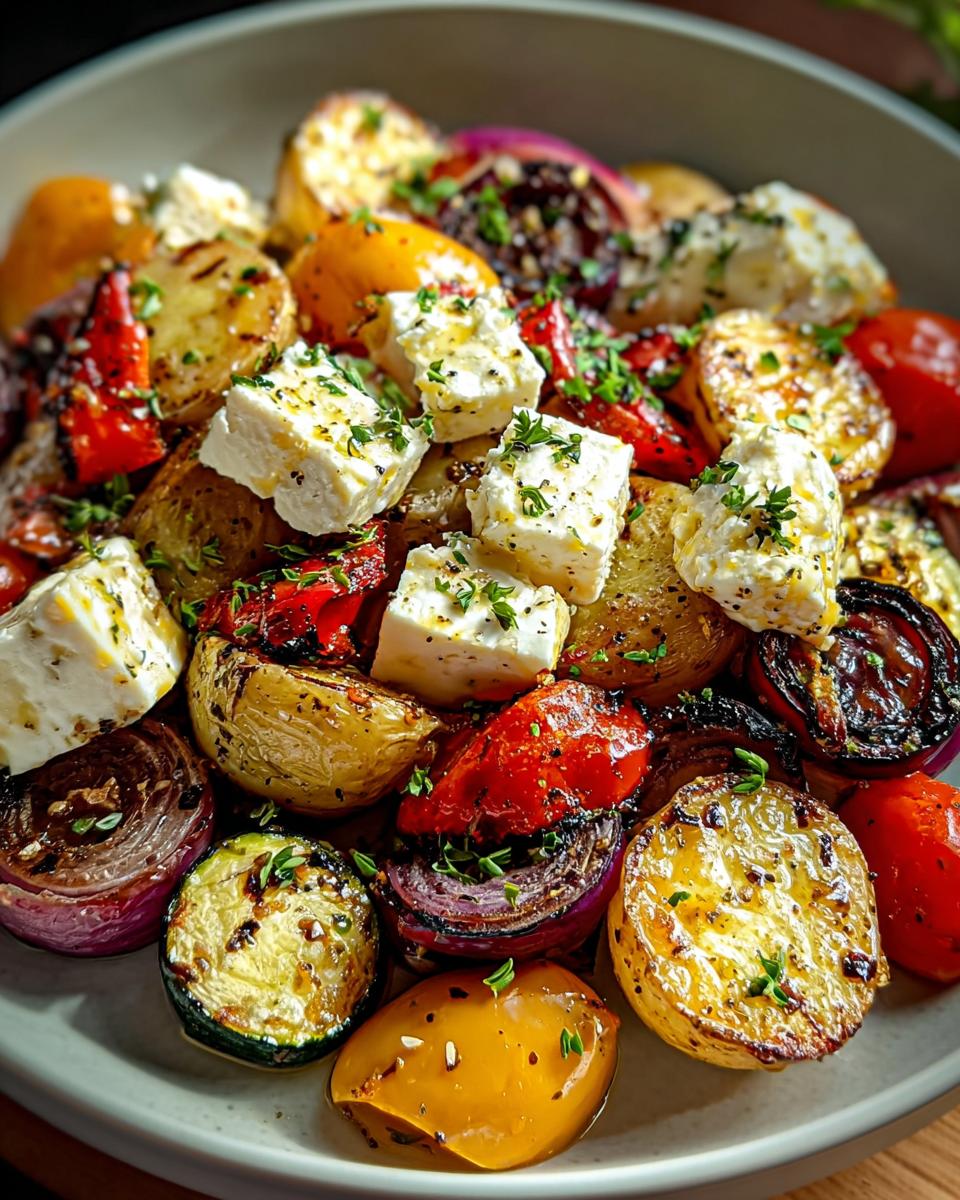 Schnelles Feta Kartoffeln Ofengemüse in 30 Min