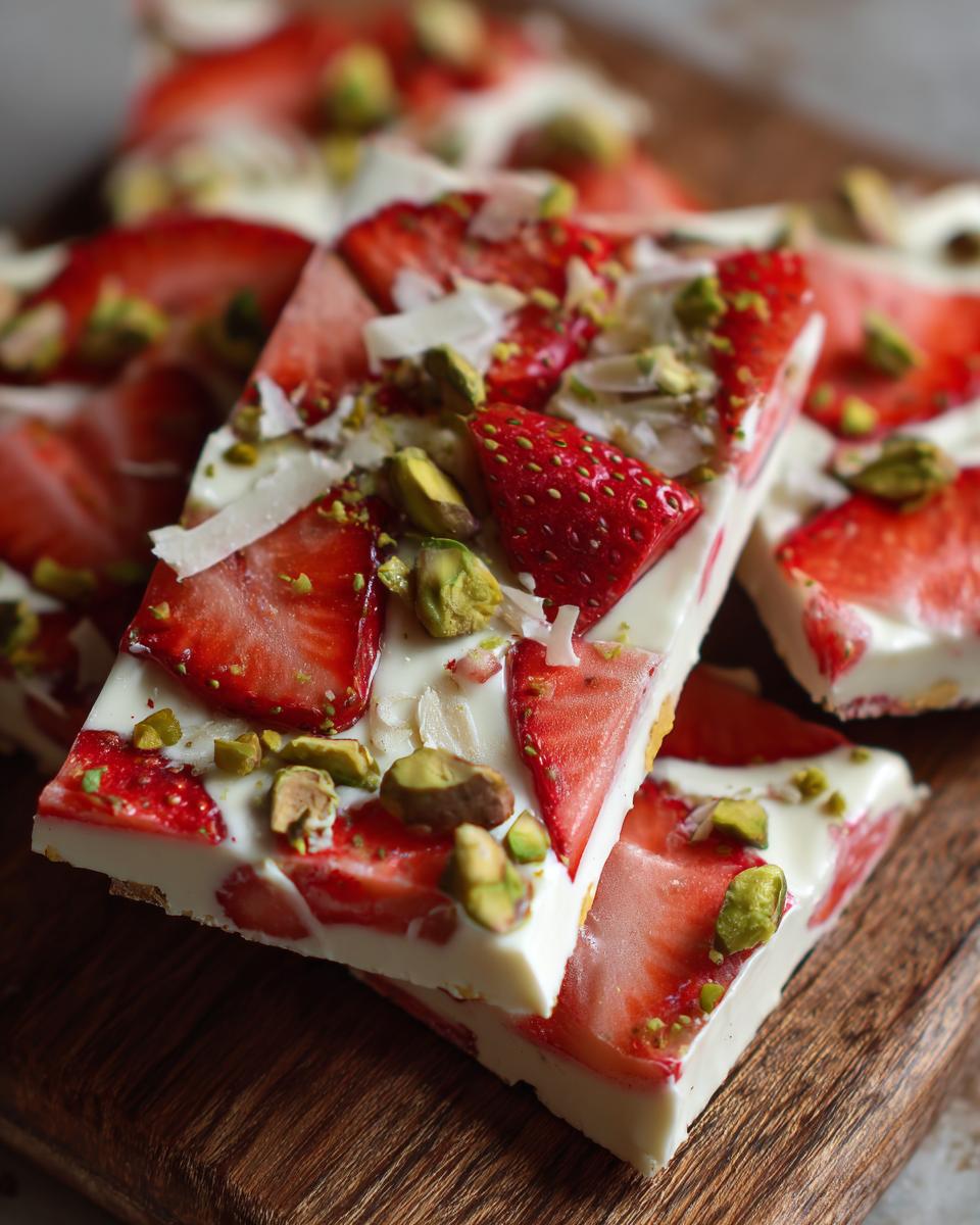 Frozen Joghurt Bark Erdbeere: 4 Stunden Traum