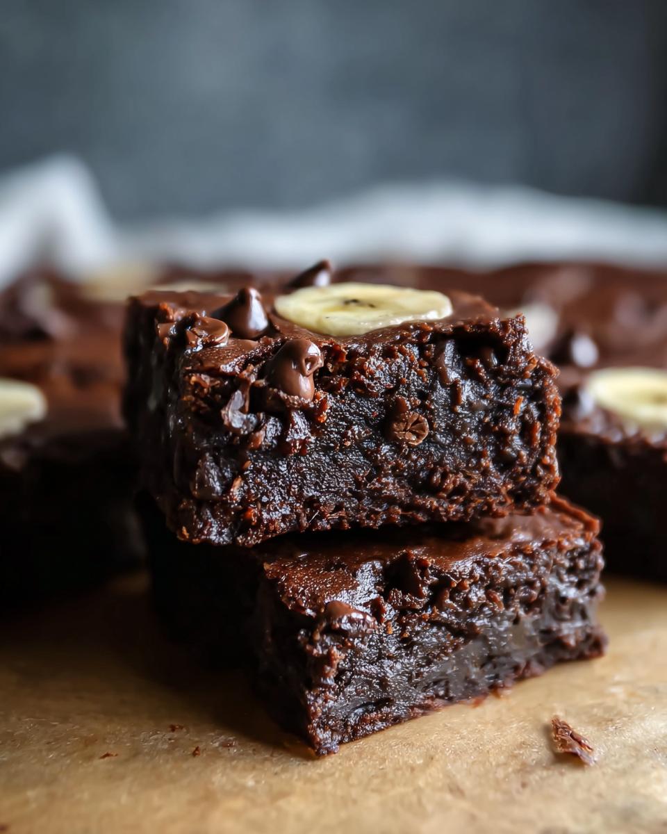 Fudgy Bananen Brownies: 15 Min. Backzeit