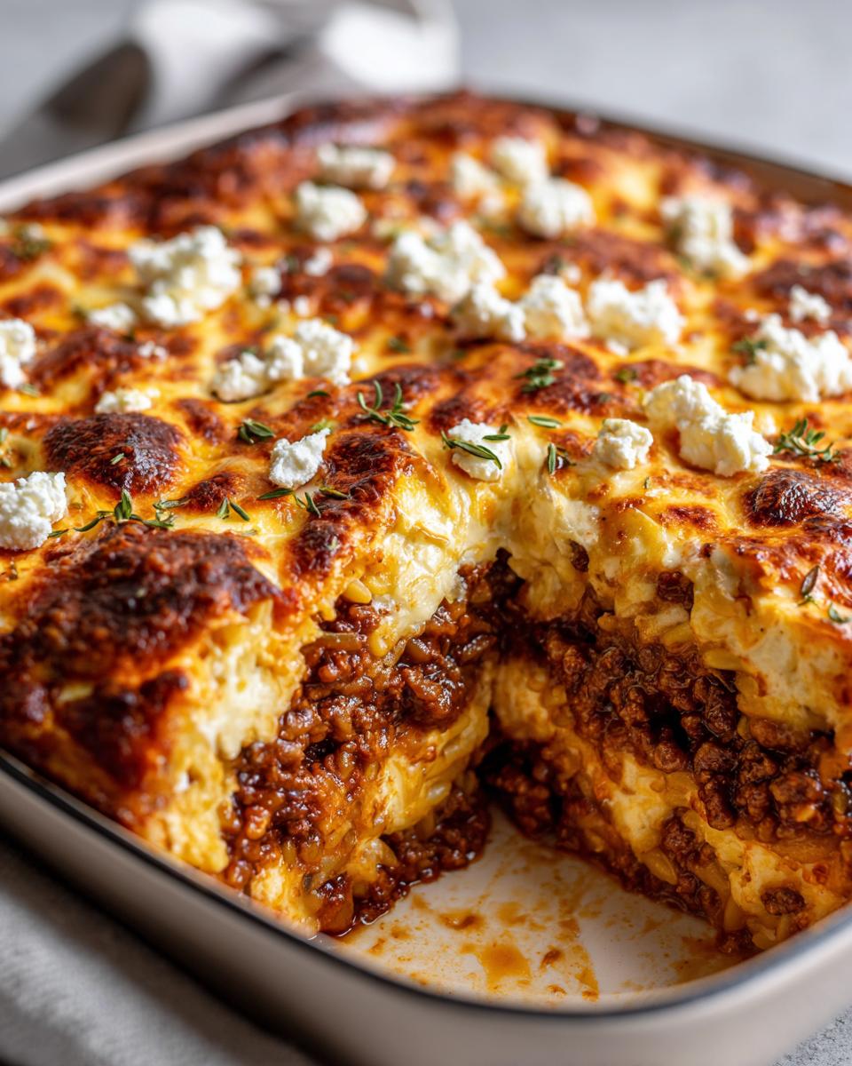 30 Min Griechischer Nudelauflauf Rezept