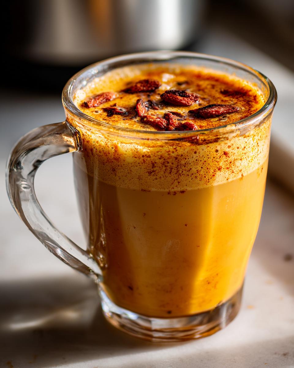 Heiße Dattelmilch mit Goji Beeren: 15 Min