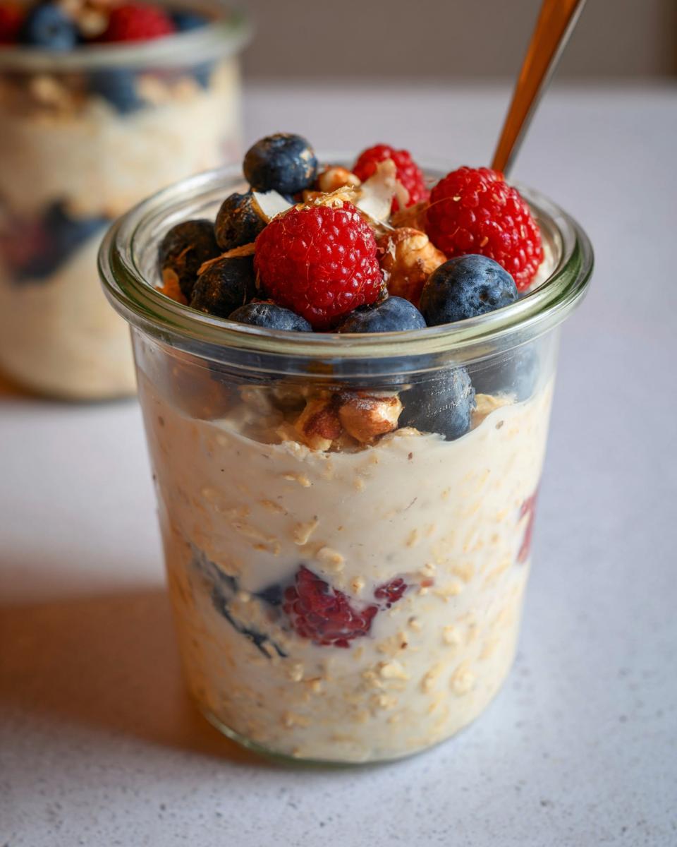 Schnelle High Protein Overnight Oats: 5 Min