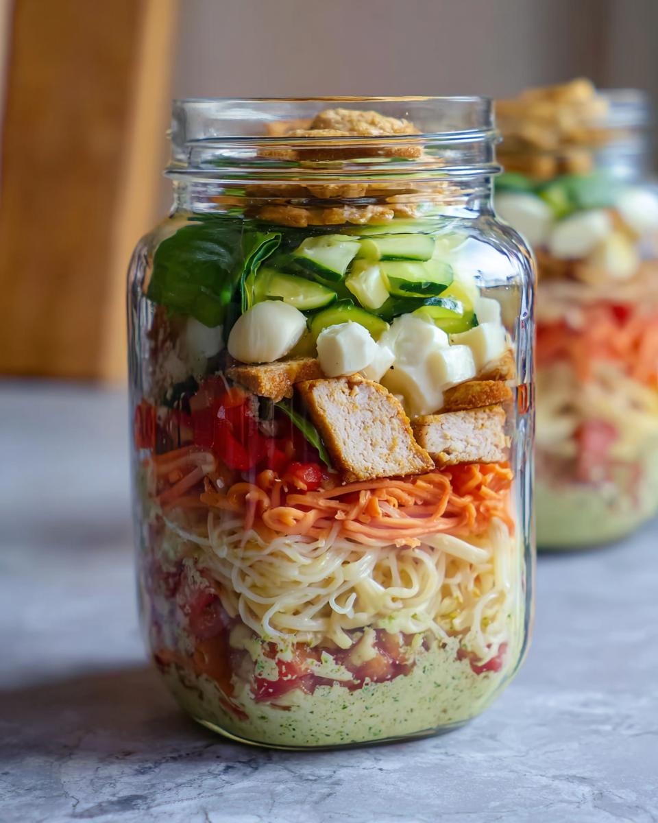 Schneller Meal Prep Salat im Glas: 20 Min. Genuss