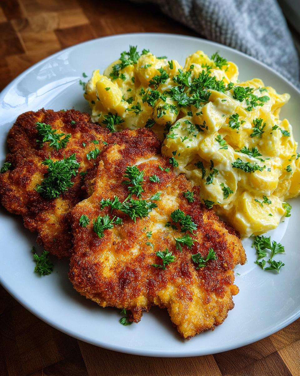 Perfektes Schnitzel mit Kartoffelsalat in 30 Min