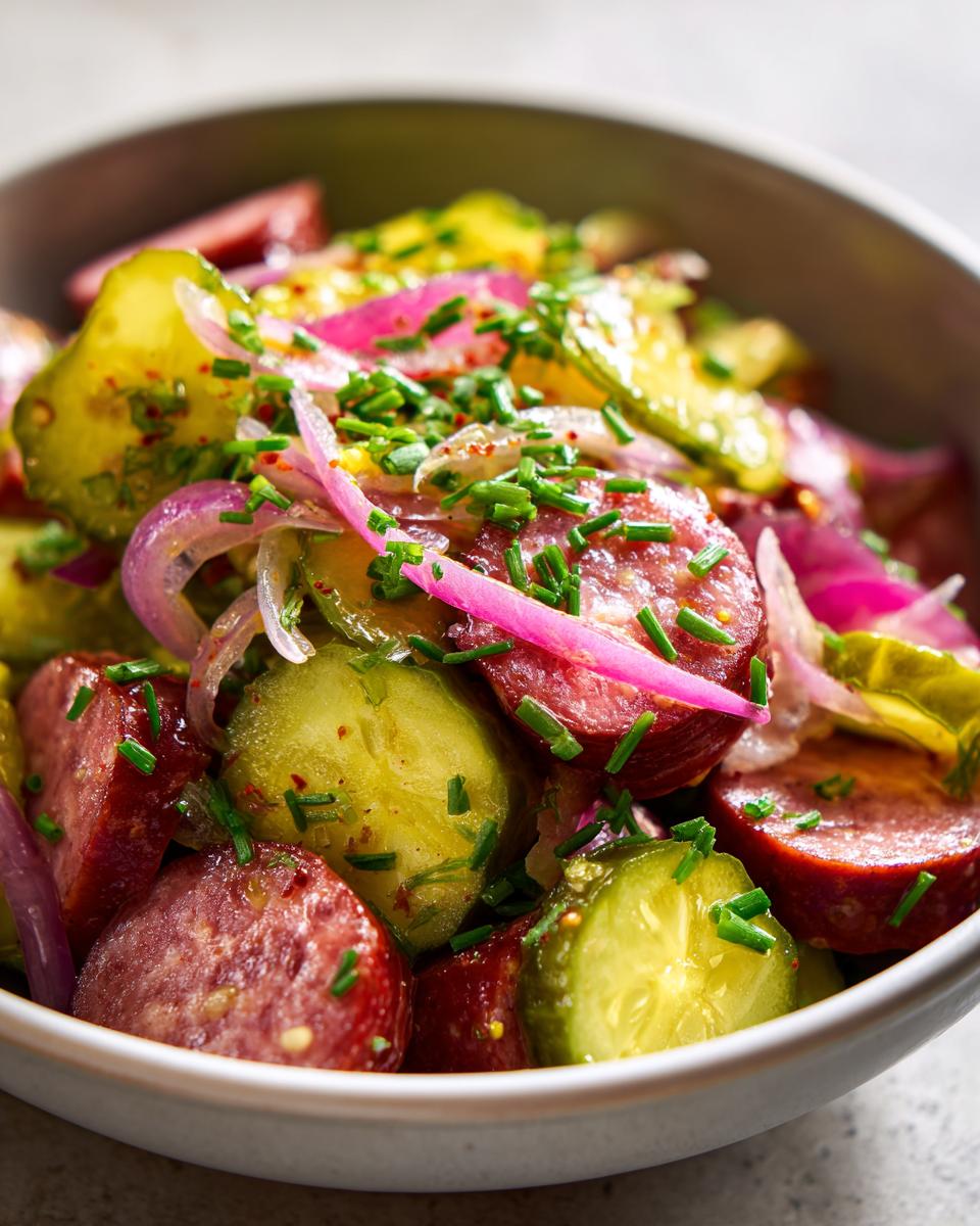 Schneller Wurstsalat klassisch: 20 Minuten Genuss